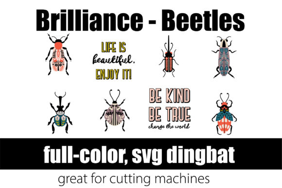 Brilliance Beetles: A Color Font for Creative Branding