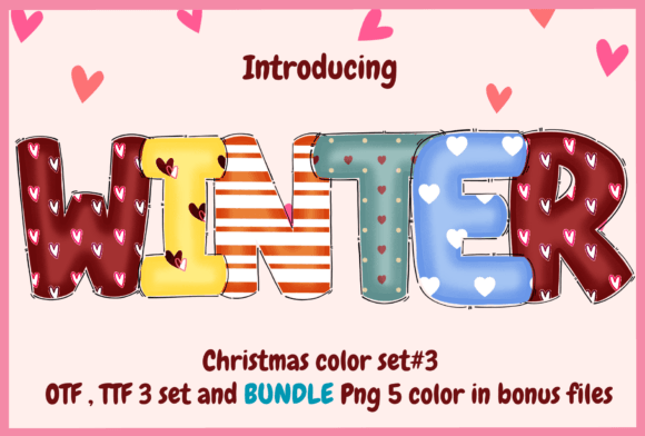 Christmas Color Set 3 Font for Festive Editorial Design