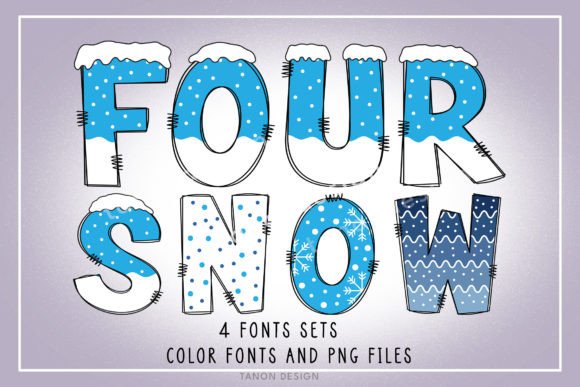Four Snow: A Gentle Typeface for Winter-Themed Content