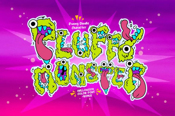 Pluffy Monster: A Halloween-Inspired Font for Digital Projects