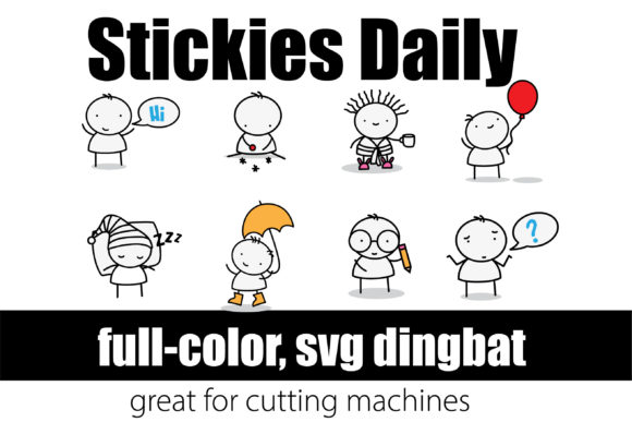 Stickies Daily: A Color Font for Creative Crafters
