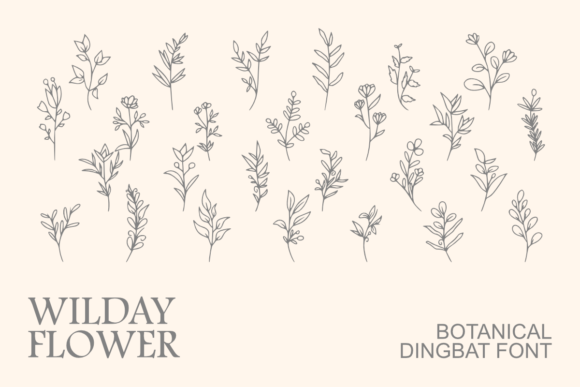 Wilday Flower: A Botanical Typeface for Autumn Branding